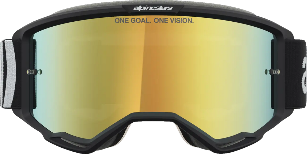 Alpinestars Crossbril Vision 5 Hone Black White Mirror Mirror-Gold