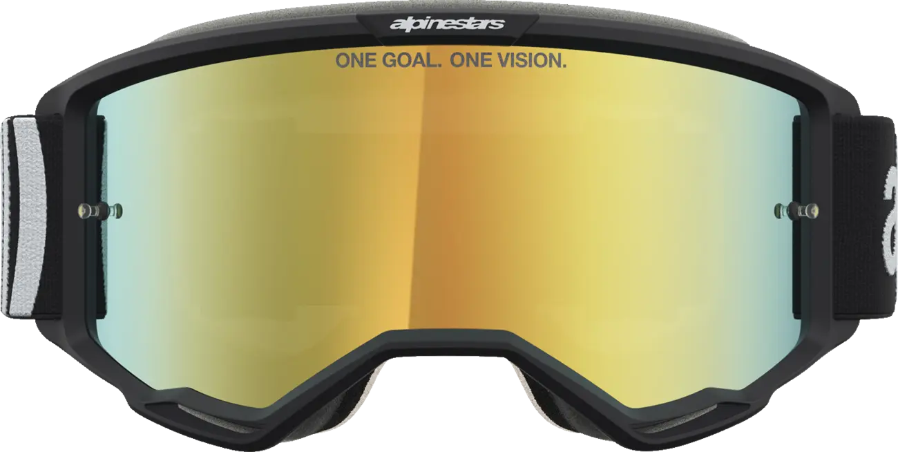 Alpinestars Crossbril Vision 5 Hone Black White Mirror Mirror-Gold