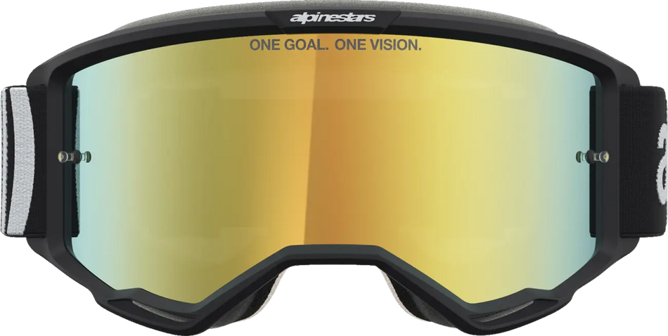 Alpinestars Crossbril Vision 5 Hone Black White Mirror Mirror-Gold