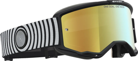 Alpinestars Crossbril Vision 5 Hone Black White Mirror Mirror-Gold