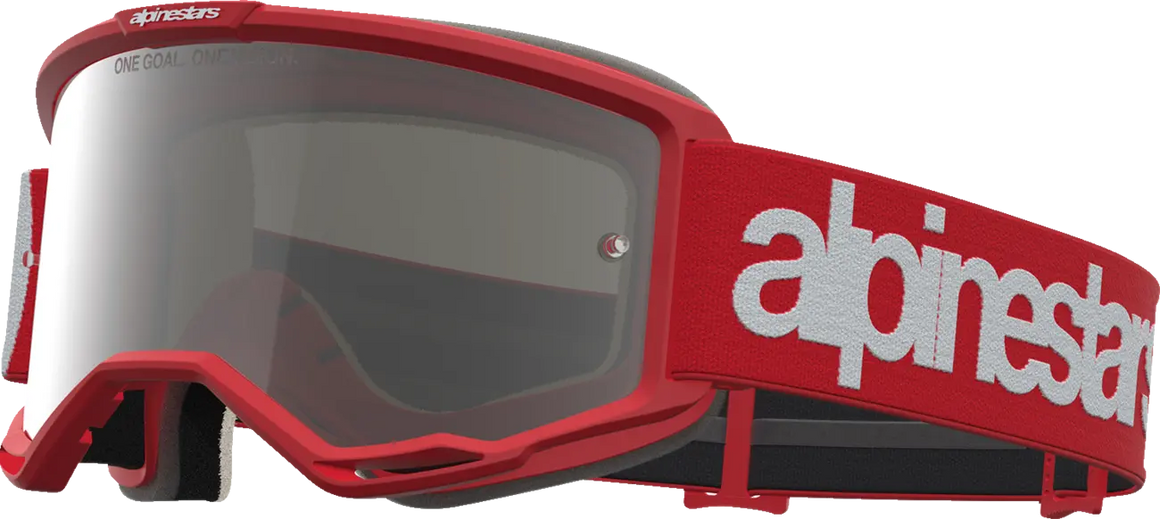 Alpinestars Crossbril Vision 5 Hone Red White Mirror-Silver