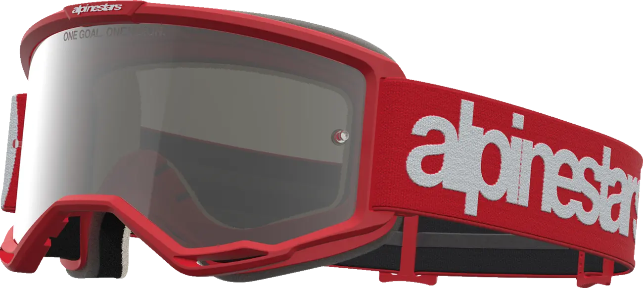 Alpinestars Crossbril Vision 5 Hone Red White Mirror-Silver