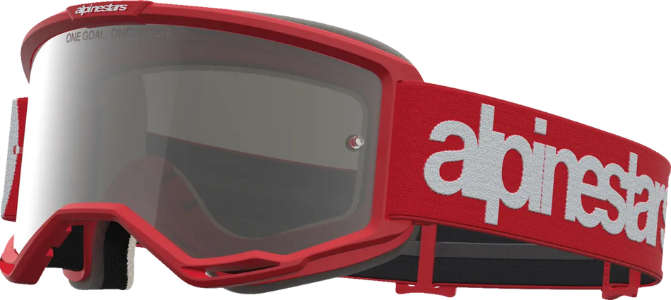Alpinestars Crossbril Vision 5 Hone Red White Mirror-Silver