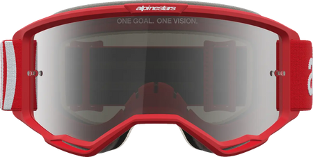 Alpinestars Crossbril Vision 5 Hone Red White Mirror-Silver