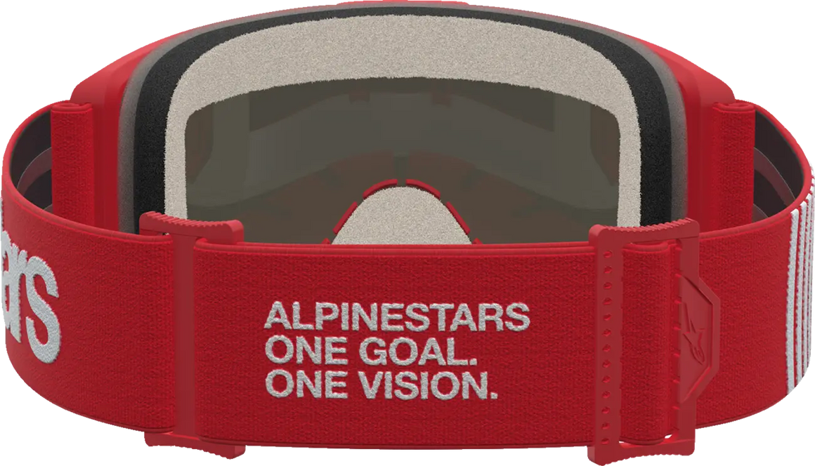 Alpinestars Crossbril Vision 5 Hone Red White Mirror-Silver