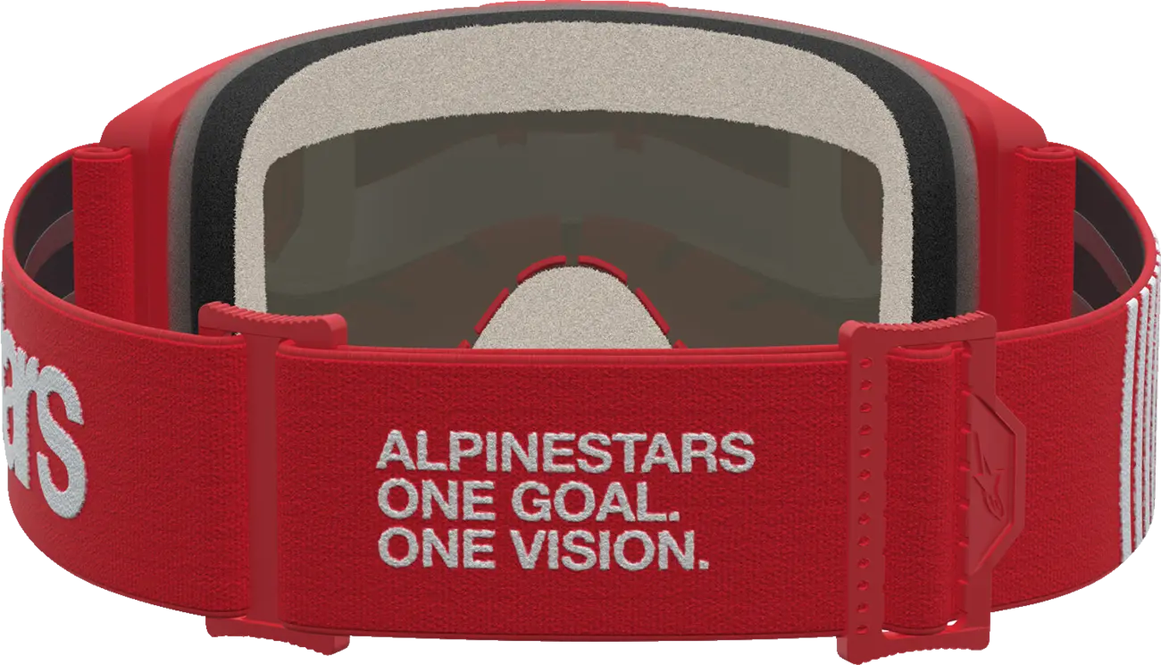 Alpinestars Crossbril Vision 5 Hone Red White Mirror-Silver