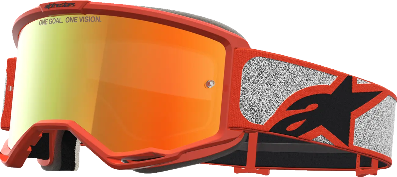 Alpinestars Crossbril Vision 5 Rora Silver Orange Mirror-Red