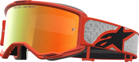 Alpinestars Crossbril Vision 5 Rora Silver Orange Mirror-Red