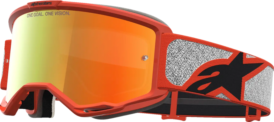 Alpinestars Crossbril Vision 5 Rora Silver Orange Mirror-Red