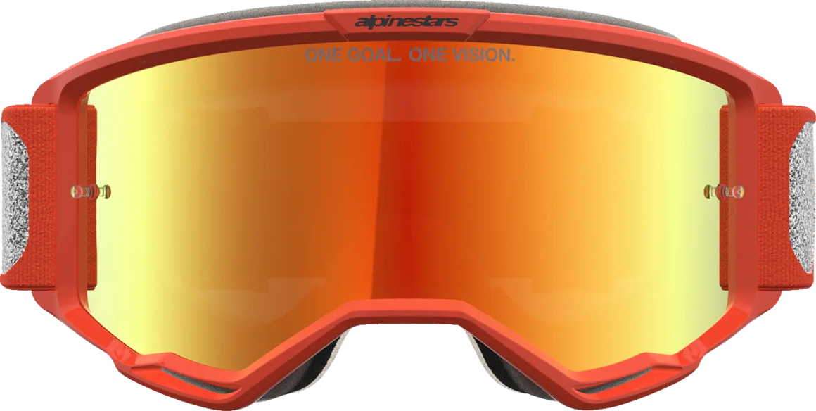Alpinestars Crossbril Vision 5 Rora Silver Orange Mirror-Red