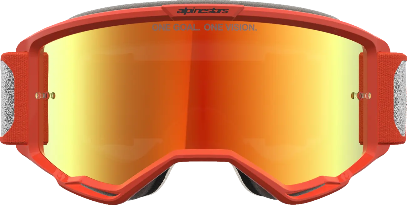 Alpinestars Crossbril Vision 5 Rora Silver Orange Mirror-Red