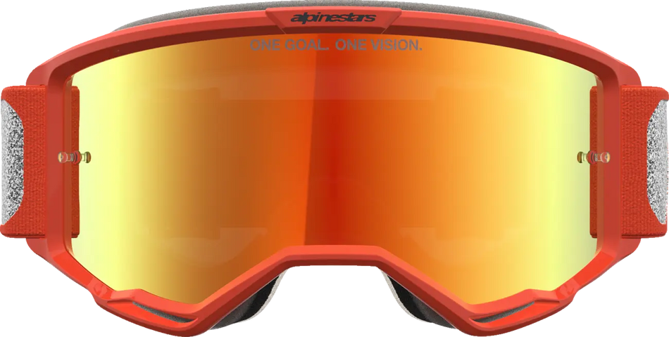 Alpinestars Crossbril Vision 5 Rora Silver Orange Mirror-Red