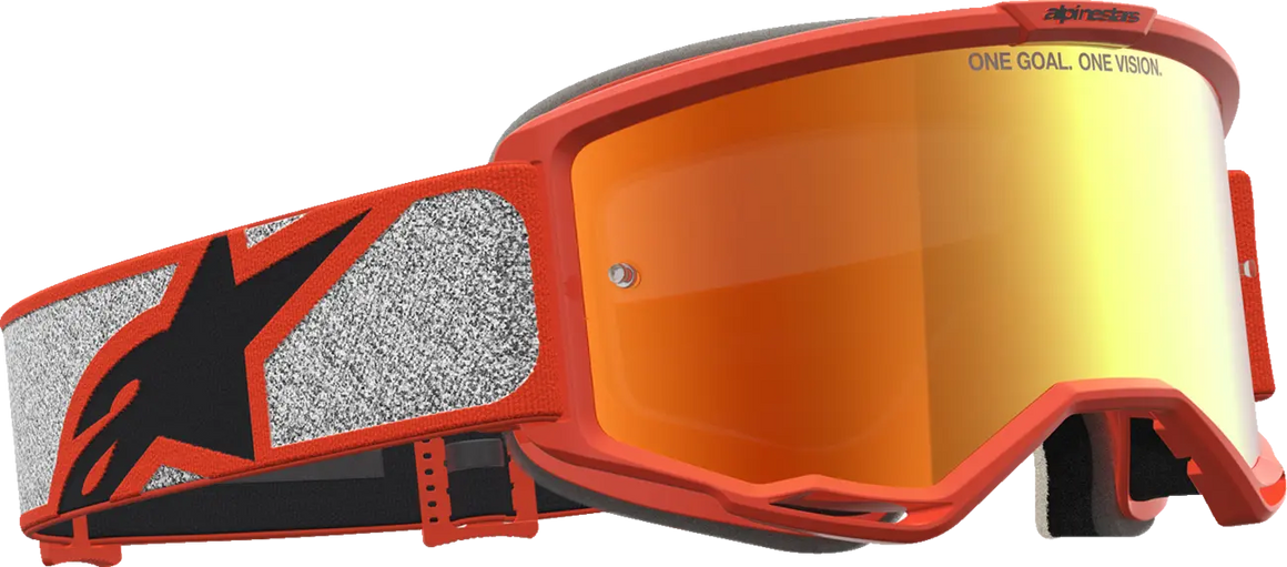 Alpinestars Crossbril Vision 5 Rora Silver Orange Mirror-Red