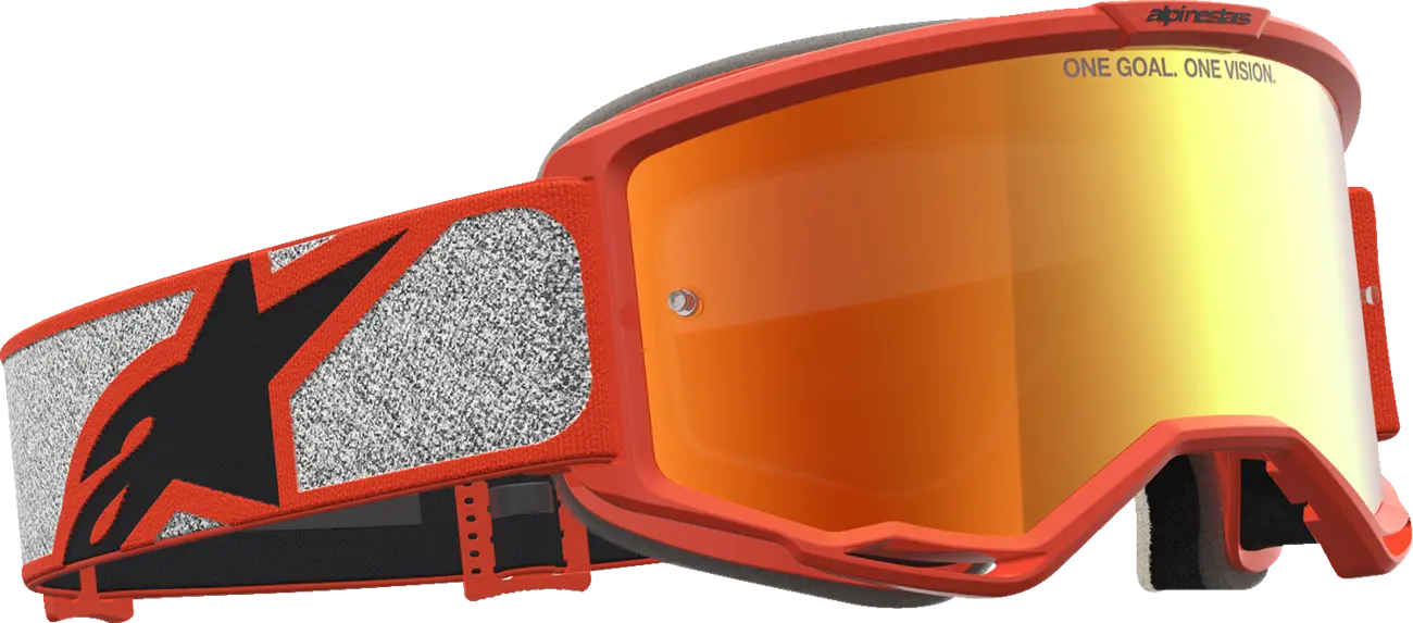 Alpinestars Crossbril Vision 5 Rora Silver Orange Mirror-Red