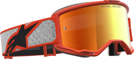 Alpinestars Crossbril Vision 5 Rora Silver Orange Mirror-Red