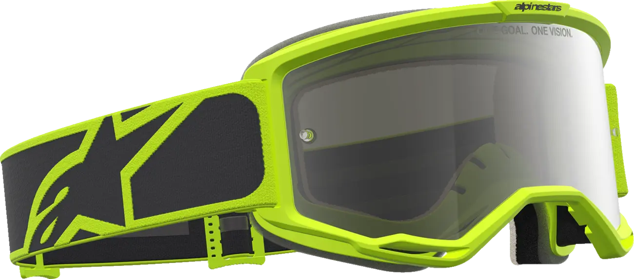 Alpinestars Crossbril Vision 5 Rora Black Yellow Fluo Mirror-Silver