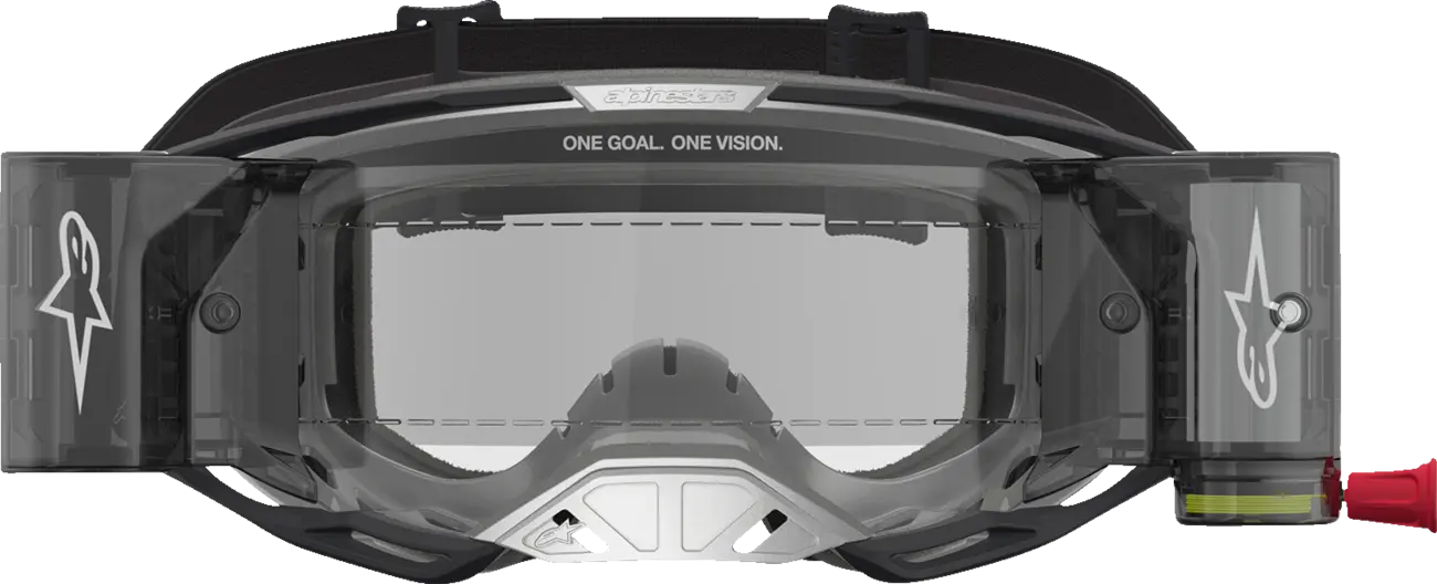 Alpinestars Crossbril Vision 8 Amber Roll Off Black/Silver/Clear