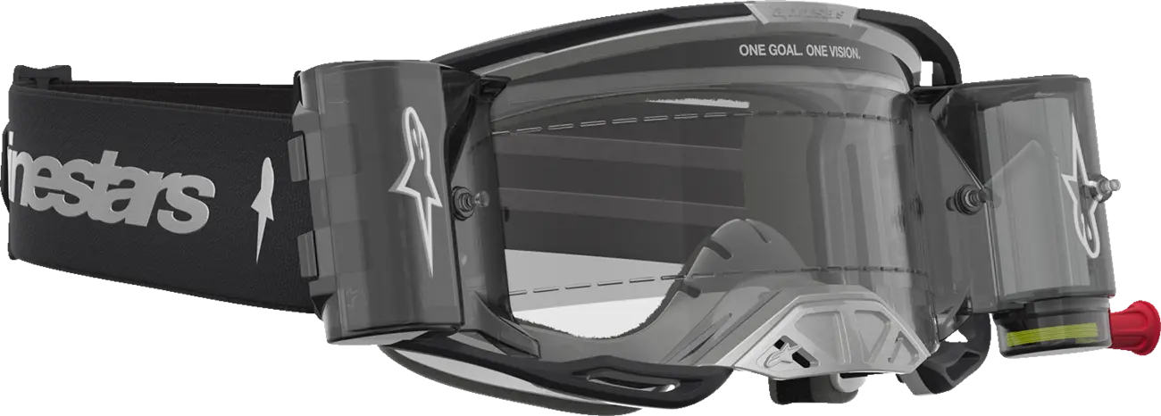 Alpinestars Crossbril Vision 8 Amber Roll Off Black/Silver/Clear