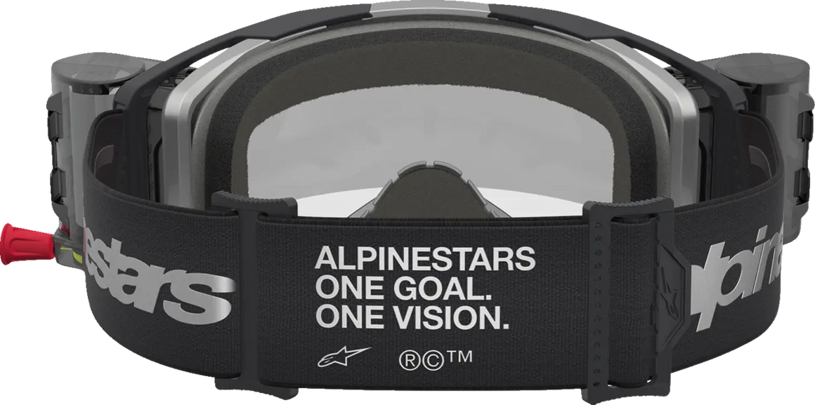Alpinestars Crossbril Vision 8 Amber Roll Off Black/Silver/Clear