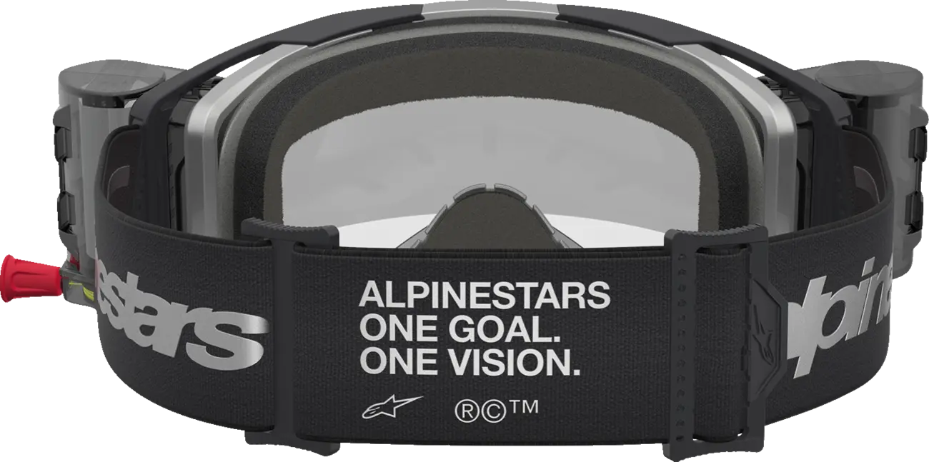 Alpinestars Crossbril Vision 8 Amber Roll Off Black/Silver/Clear