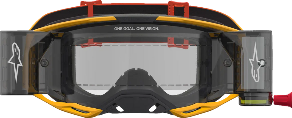 Alpinestars Crossbril Vision 8 Amber Roll Off Yellow/Red/Black/Clear
