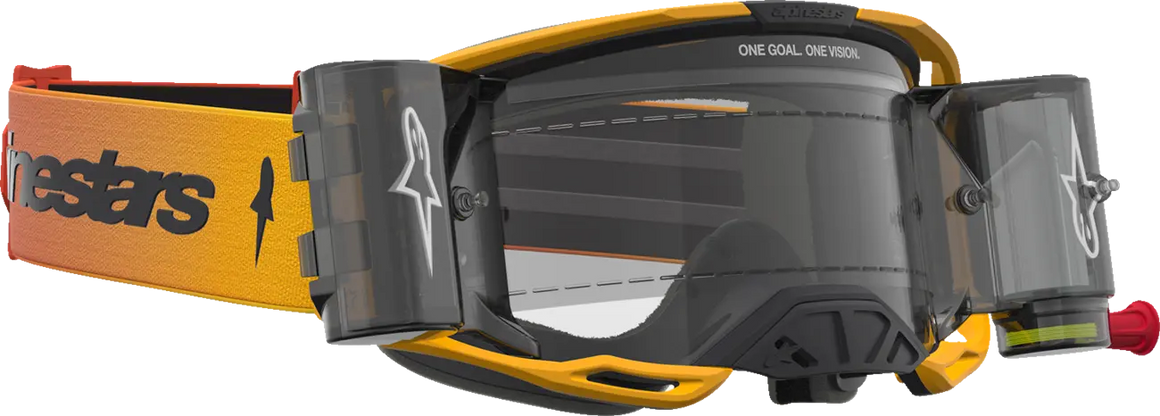 Alpinestars Crossbril Vision 8 Amber Roll Off Yellow/Red/Black/Clear