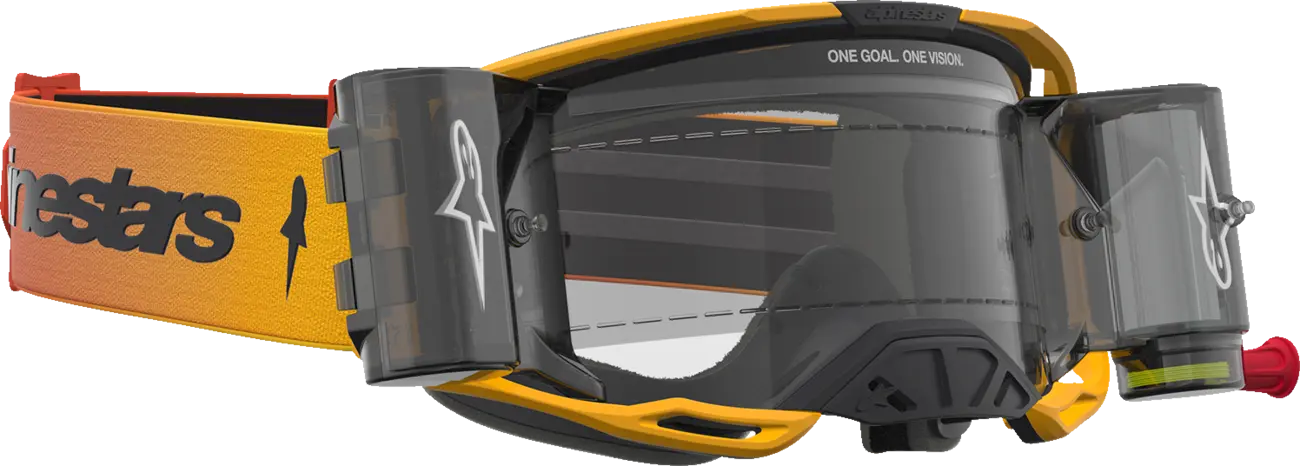 Alpinestars Crossbril Vision 8 Amber Roll Off Yellow/Red/Black/Clear