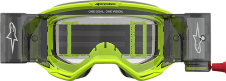 Alpinestars Crossbril Vision 5 Rora Roll Off Yellow Fluo Black/Clear