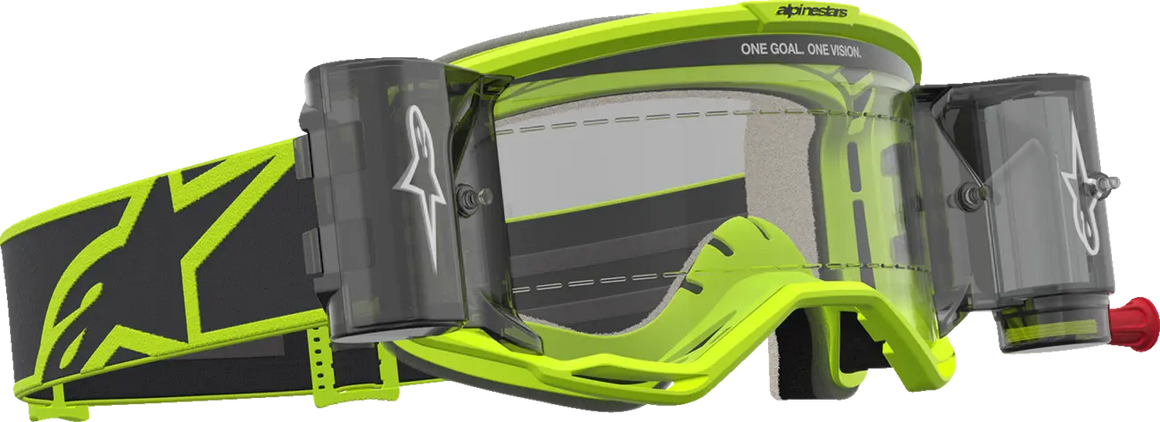 Alpinestars Crossbril Vision 5 Rora Roll Off Yellow Fluo Black/Clear