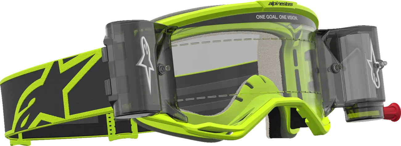 Alpinestars Crossbril Vision 5 Rora Roll Off Yellow Fluo Black/Clear