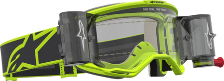 Alpinestars Crossbril Vision 5 Rora Roll Off Yellow Fluo Black/Clear