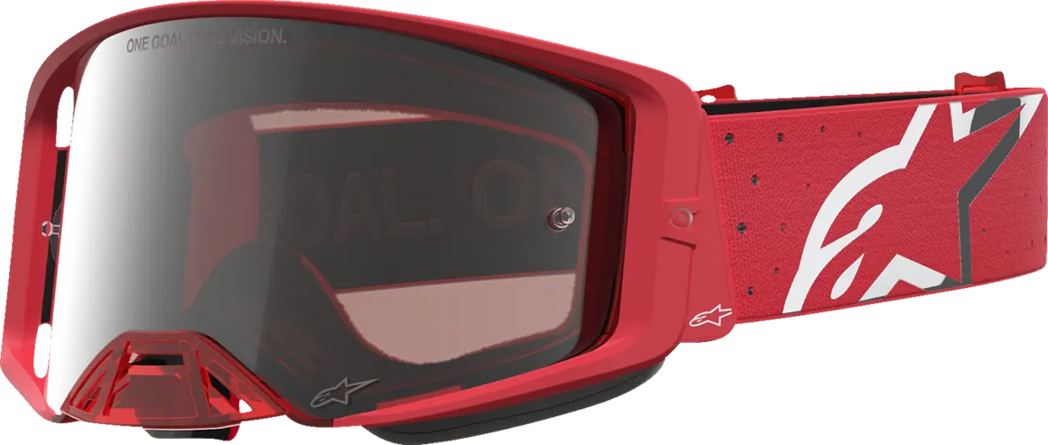Alpinestars Crossbril Youth Vision Vesta Red Fluo Chrome Mirror-Silver