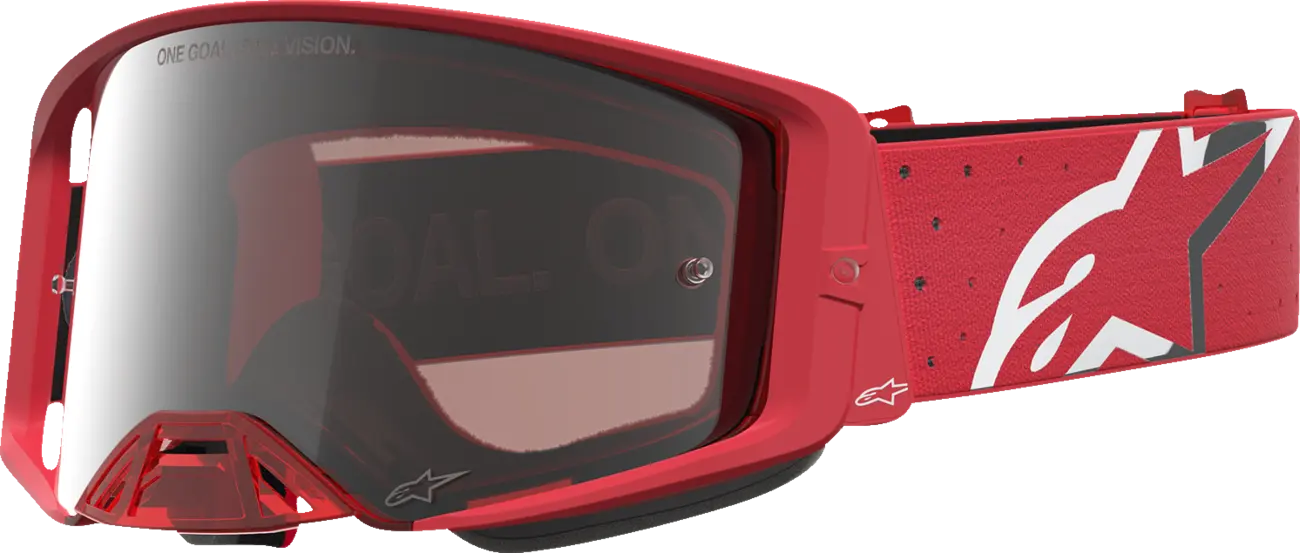 Alpinestars Crossbril Youth Vision Vesta Red Fluo Chrome Mirror-Silver