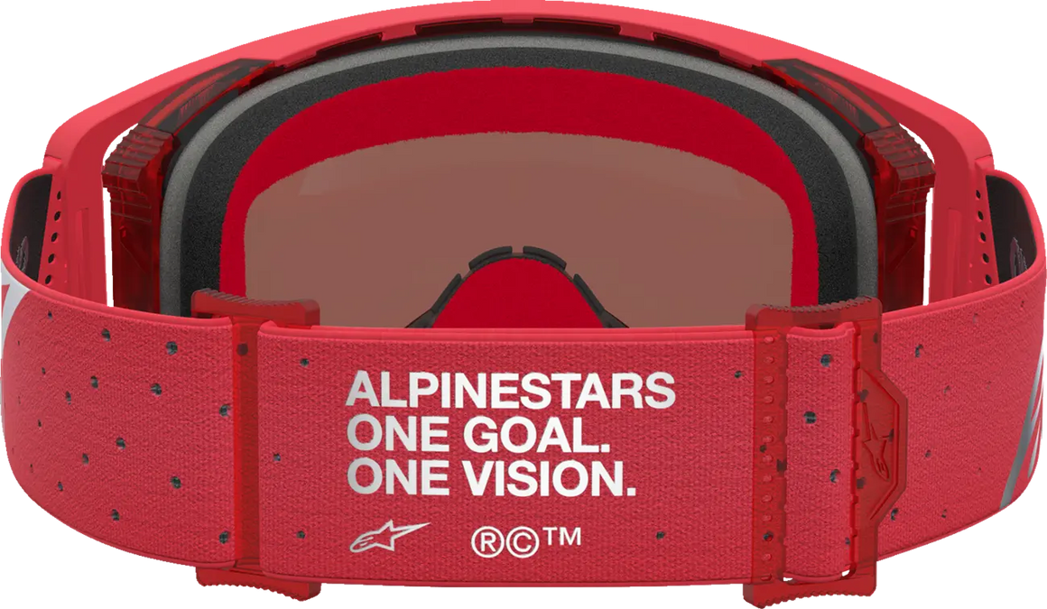 Alpinestars Crossbril Youth Vision Vesta Red Fluo Chrome Mirror-Silver