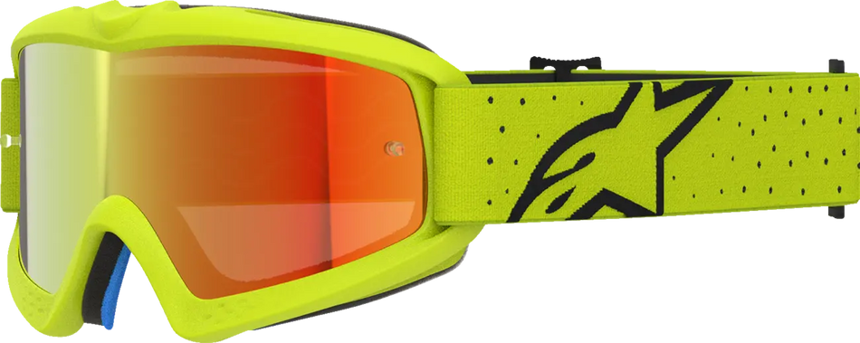Alpinestars Crossbril Youth Vision Vesta Yellow Fluo Black Mirror-Red