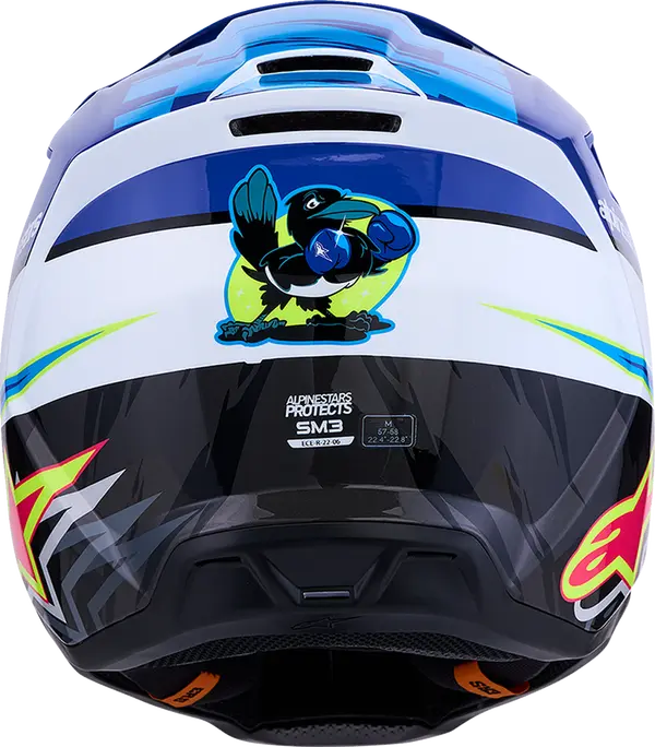 Alpinestars Helm SM3 FALCON Blauw/Zwart/Roze