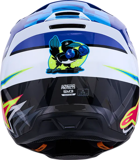 Alpinestars Helm SM3 FALCON Blauw/Zwart/Roze