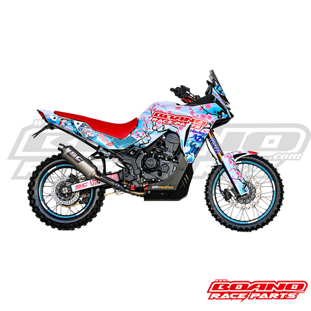 BOANO stickerkit Japan, rood en lichtblauw - Honda Transalp XL750