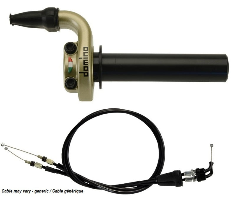 DOMINO KRE Throttle Kit with Cables Gold DOMINO KRE Throttle Kit with Cables Gold