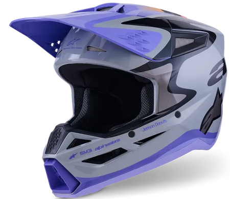 Helm SM3 JETTSON Grijs/Paars/Zwart
