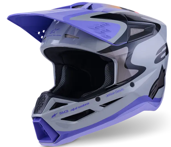 Helm SM3 JETTSON Grijs/Paars/Zwart