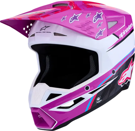 Alpinestars Helm SM3 FALCON Paars/Wit/Roze
