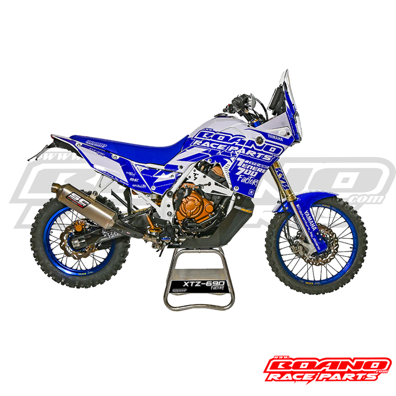 BOANO stickerkit XTZ 690 Factory wit/blauw, wit/blauw - Yamaha Ténéré 700 (2019-2024)