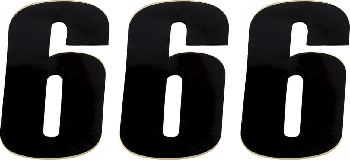 MOOSE Racing number mse #6 4.5 black zwart | Femon Parts