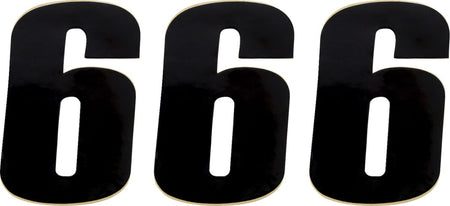 MOOSE Racing number mse #6 4.5 black zwart | Femon Parts