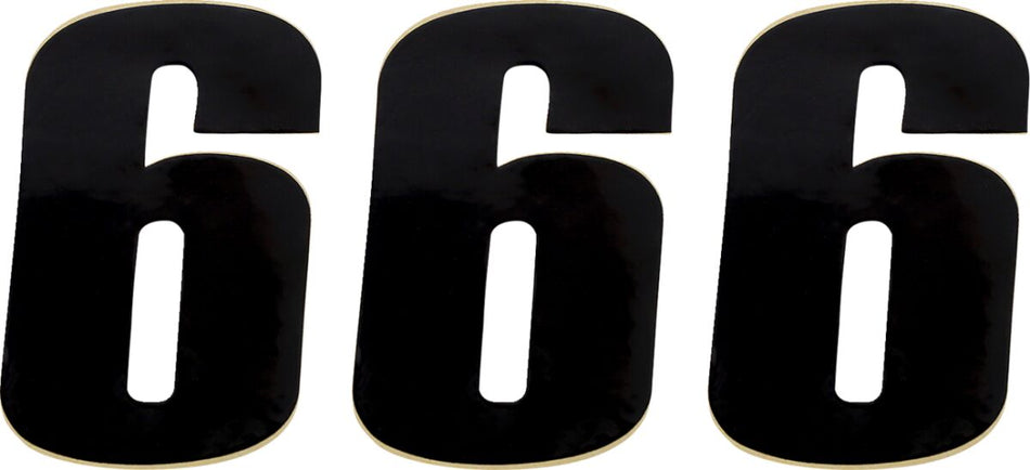 MOOSE Racing number mse #6 4.5 black zwart | Femon Parts
