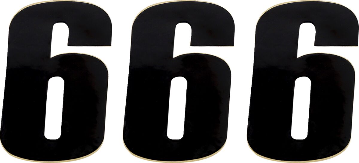 MOOSE Racing number mse #6 4.5 black zwart | Femon Parts