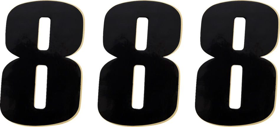 MOOSE Racing number mse #8 4.5 black zwart | Femon Parts