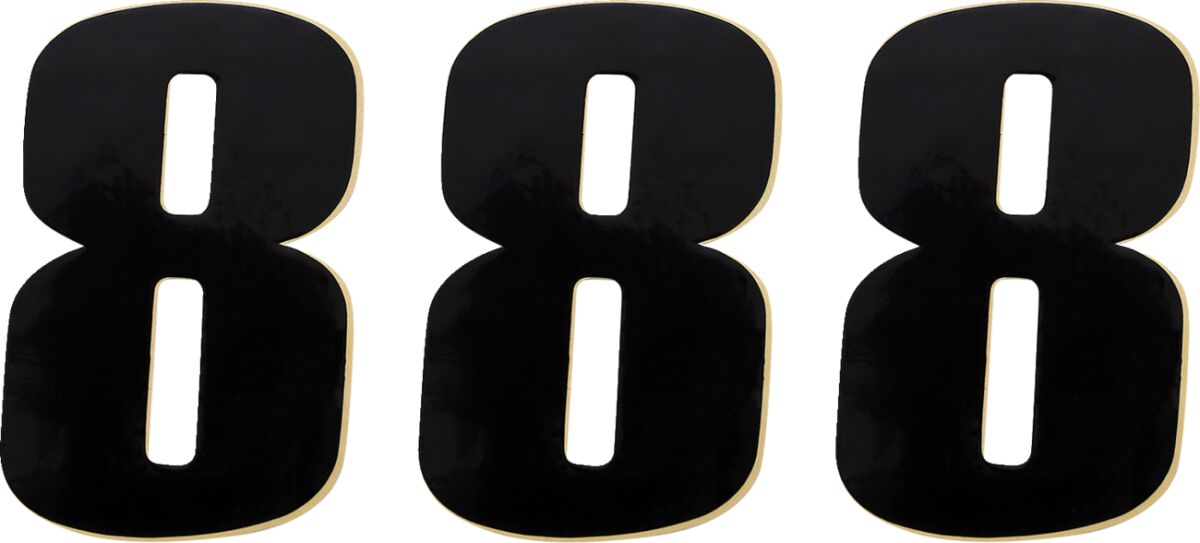 MOOSE Racing number mse #8 4.5 black zwart | Femon Parts