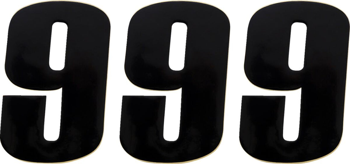 MOOSE Racing number mse #9 4.5 black zwart | Femon Parts